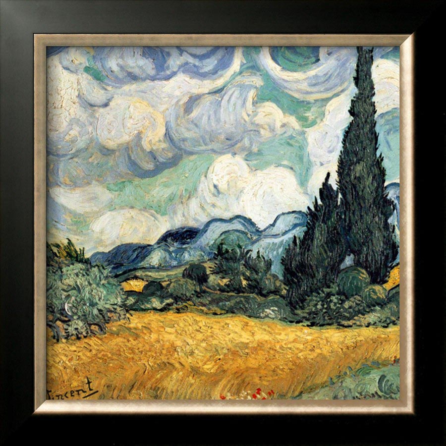 Champ De Ble Avec Cypres Detail, Vincent Van Gogh Painting,oil Painting ...